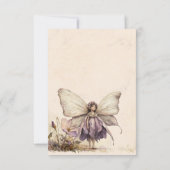 Flutter en Twirl Flower sprookjesmeisje Verjaardag Bedankkaart (Achterkant)