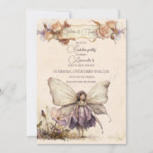 Flutter en Twirl Flower sprookjesmeisje Verjaardag Kaart (Voorkant)