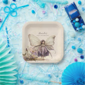 Flutter en Twirl Flower sprookjesmeisje Verjaardag Papieren Bordje (Feest)