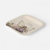 Flutter en Twirl Flower sprookjesmeisje Verjaardag Papieren Bordje (Gebogen)