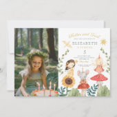 Flutter en twirl Foto Enchanted Fairy Verjaardag Kaart (Voorkant)