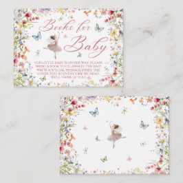 Flutter en Twirl Magische Vleugels Baby Shower Boe Informatiekaartje