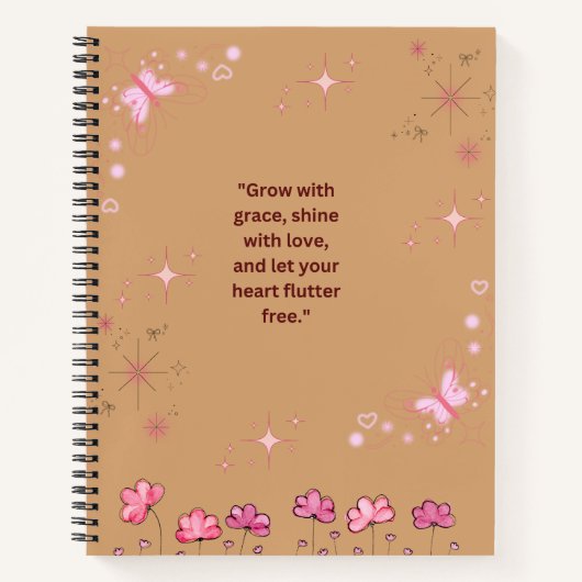 Flutter & Flourish: een tijdschrift voor positivit Notitieboek (Voorkant)