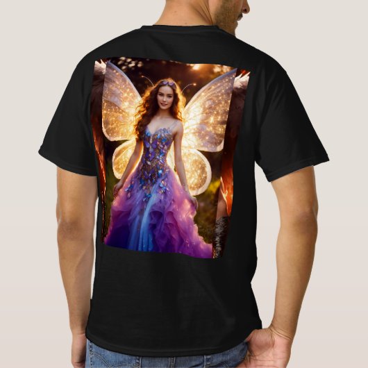 Flutter & Fly: Mooie Butterfly Design T-shirt (Achterkant)