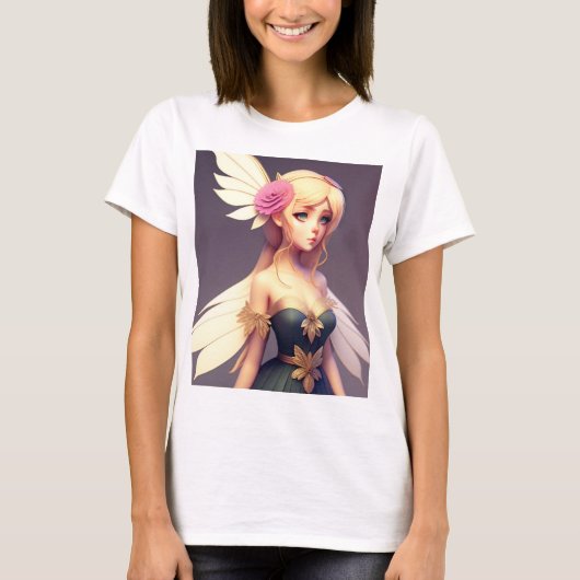 Flutter & Grace: Elegante vlinder T-shirt Design (Voorkant)
