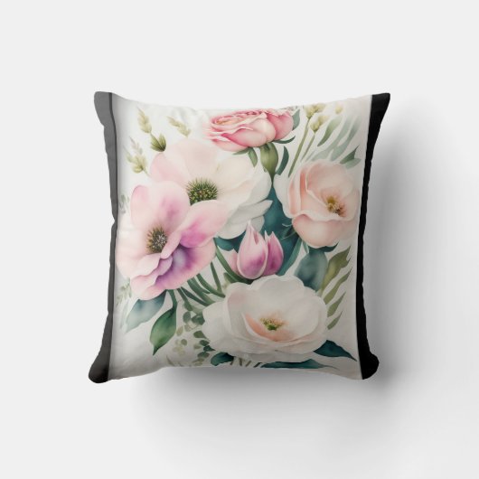 Flutter & Grace: Elegante vlinder T-shirt Design Kussen (Achterkant)