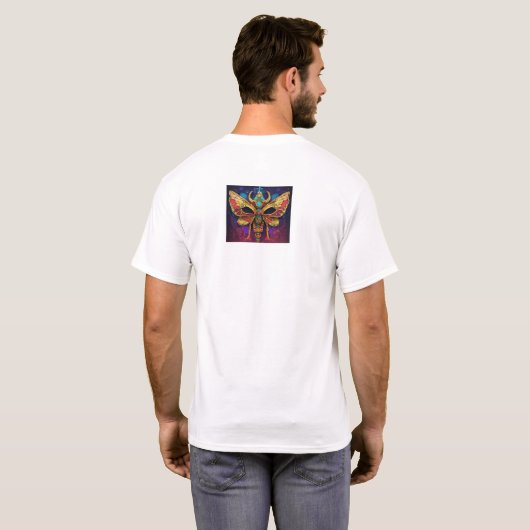 "Flutter in stijl" of "Wings of Elegance" T-shirt (Achterkant volledig)
