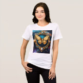"Flutter in stijl" Tri-Blend Shirt (Voorkant volledig)