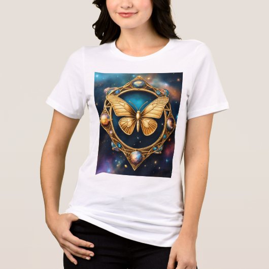 "Flutter in stijl" Tri-Blend Shirt (Voorkant)
