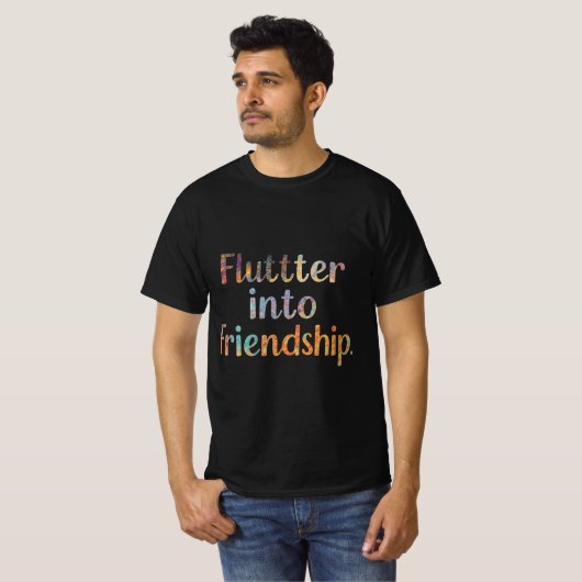 Flutter in Vriendschap T-shirt (Voorkant volledig)