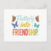 Flutter in Vriendschap Uitnodiging Briefkaart (Voorkant)