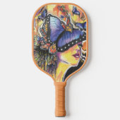 Flutter Monogram Initiaal Vlinders Pickleball Paddle (Voorkant)