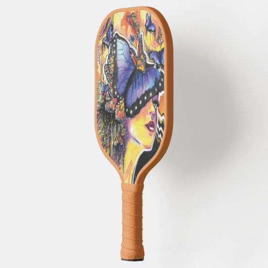 Flutter Monogram Initiaal Vlinders Pickleball Paddle (Links)