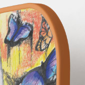 Flutter Monogram Initiaal Vlinders Pickleball Paddle (Links Detail)