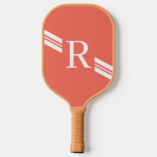 Flutter Monogram Initiaal Vlinders Pickleball Paddle (Achterkant)