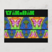 "Flutter Mural" gekleurd Briefkaart (Voorkant)