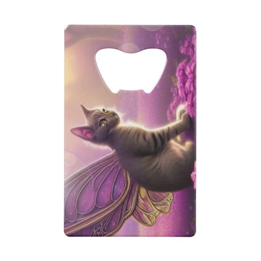 Flutter Mytt Kat- Creditkaart Flessenopener (Voorkant)
