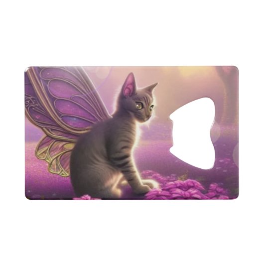 Flutter Mytt Kat- Creditkaart Flessenopener (Voorkant (Horizontaal))