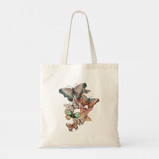 Flutter naar de lente tote bag (Achterkant)