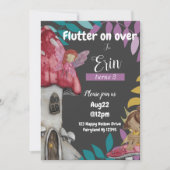 Flutter on Over Birthday Invitation Kaart (Voorkant)