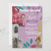 Flutter on Over Different Birthday Invitation Kaar (Voorkant)