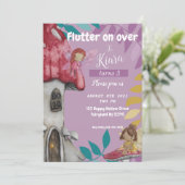 Flutter on Over Different Birthday Invitation Kaar (Staand voorkant)