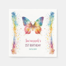 Flutter On Over Rainbow Butterfly 1st Birthday Servet