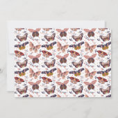 Flutter op over vlinder foto verjaardagsuitnodigin kaart (Achterkant)