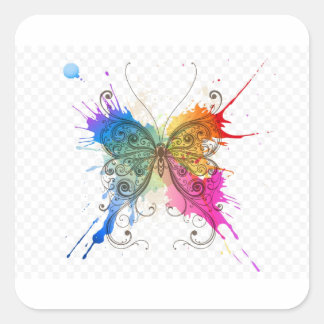Flutter, palet vierkante sticker