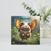 Flutter Paws: het cavia neemt de vlucht Kaart (Staand voorkant)