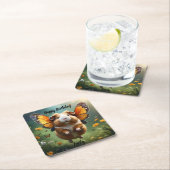 Flutter Paws: het cavia neemt de vlucht Kartonnen Onderzetters (Insitu)