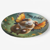 Flutter Paws: het cavia neemt de vlucht Papieren Bordje (Gekanteld)