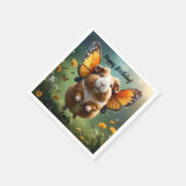 Flutter Paws: het cavia neemt de vlucht Servet (Hoek)