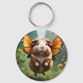 Flutter Paws: het cavia neemt de vlucht Sleutelhanger (Achterkant)