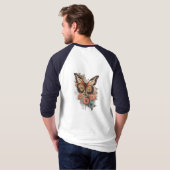  Flutter: Retrovlinder T-shirt (Achterkant volledig)