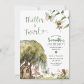 Flutter & Twirl Enchanted Forest Fairy Verjaardag Kaart (Voorkant)