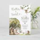 Flutter & Twirl Enchanted Forest Fairy Verjaardag Kaart (Staand voorkant)