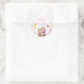 Flutter & Twirl Fairy Verjaardagsfeestlabel Sticke Ronde Sticker (Tas)