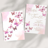 Flutter & Twirl Glitter Butterfly Verjaardag Kaart