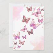 Flutter & Twirl Glitter Butterfly Verjaardag Kaart (Achterkant)