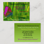 Flutter vriendelijke speciale zorgverlener visitekaartje (Voorkant / Achterkant)