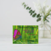 Flutter vriendelijke speciale zorgverlener visitekaartje (Staand voorkant)