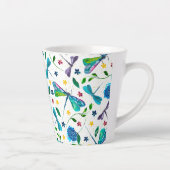 Flutter-Watercolor Libelle Tuin Designer Latte Mok (Rechts)