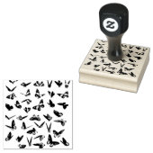 Flutter Zwerm van Butterfly Rubber Stamp Rubberstempel (Gestempeld)