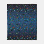 Flutterbies Fleece Dekbed (Navy Blue Mix) Deken (Voorkant)