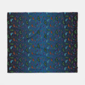 Flutterbies Fleece Dekbed (Navy Blue Mix) Deken (Voorkant (Horizontaal))