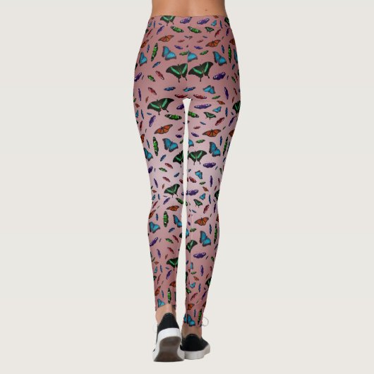Flutterbies Leggings (Stamroze mix) (Achterkant)