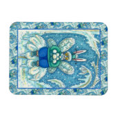 FLUTTERBUN WINTER WONDERLAND, FUNNY BUNNY RABBIT MAGNEET (Horizontaal)