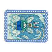 FLUTTERBUN WINTER WONDERLAND, FUNNY BUNNY RABBIT MAGNEET (Horizontaal)