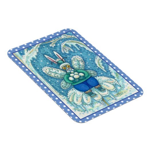 FLUTTERBUN WINTER WONDERLAND, FUNNY BUNNY RABBIT MAGNEET (Rechterzijde)